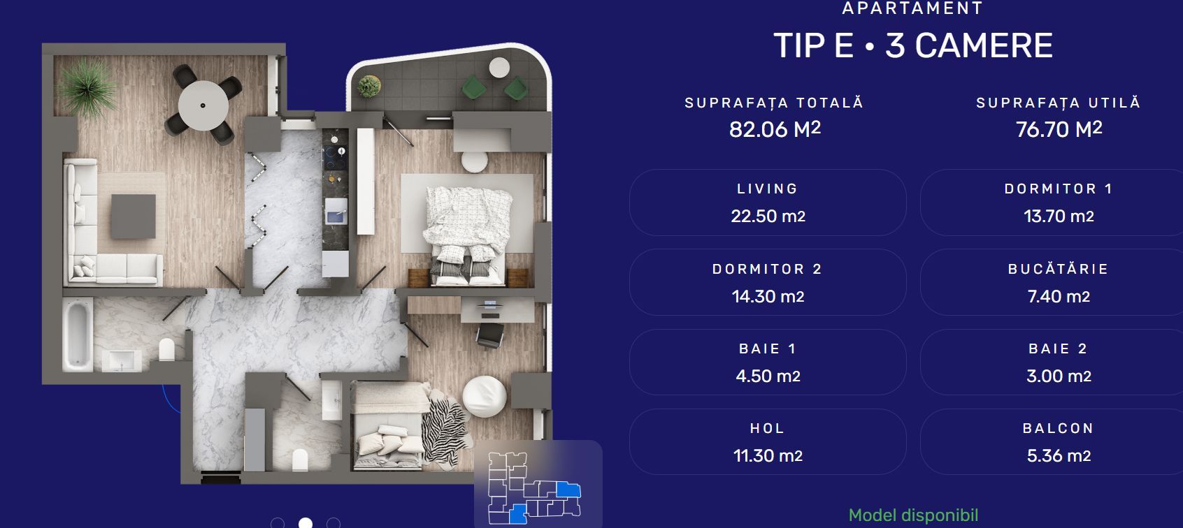 Apartament 3 CD, 82mp - Poză 1
