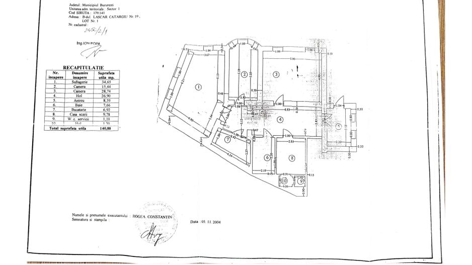 Vila Consolidata | Lascar Catargiu | 620mp utili | Instalatii noi - Schiță 21