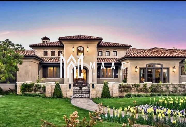 Casa stil mediteranian 4 dormitoare 800 mp teren Tocile Sibiu - Poză 1