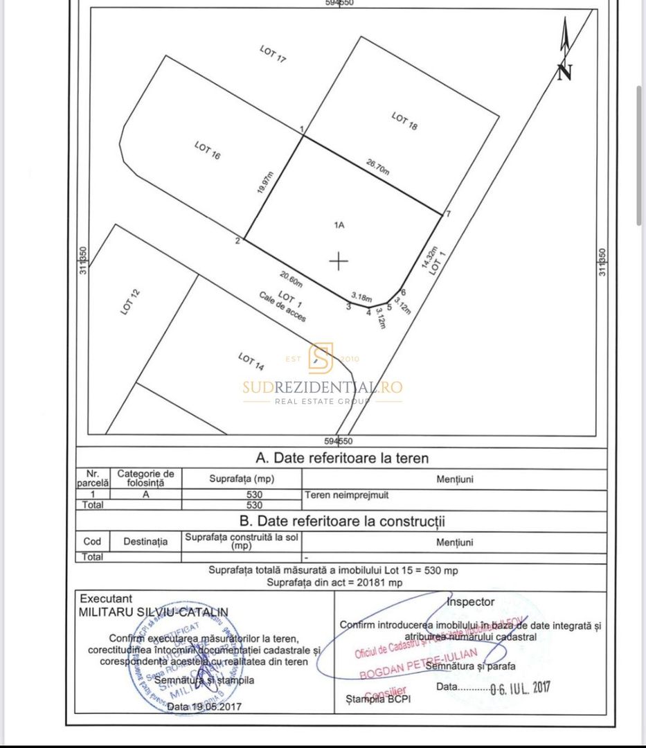 Teren intravilan 530 mp cu dubla deschidere - Comuna Berceni - Poză 4