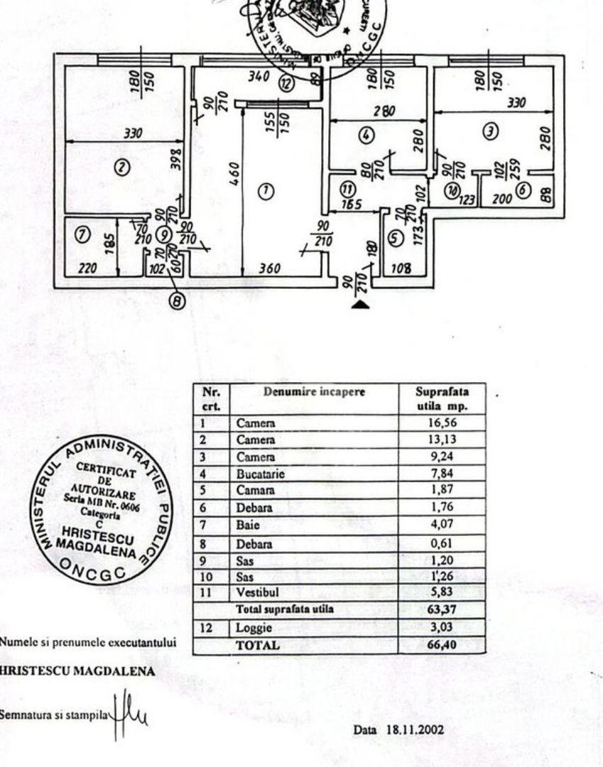 Apartament 3 Camere de Vanzare - Drumul Taberei 81 | Bloc TD3 | 63 Mp - Schiță 17