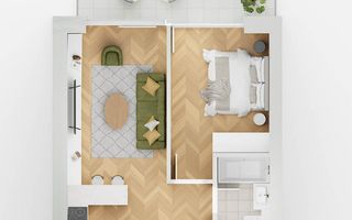 apartament 1 camera lakefield B2 - Schiță 1