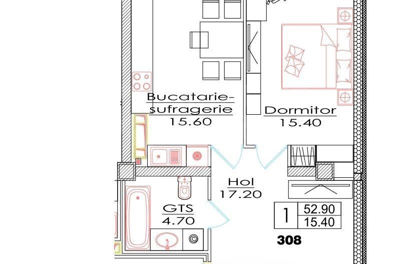 Vânzare, apartament, o cameră, str. Ialoveni, Telecentru - Poză 3