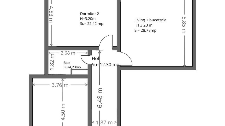 Apartament 3CAM DECOMANDATE 84MP ETAJ 1 - PIATA MIHAI VITEAZU - Poză 10