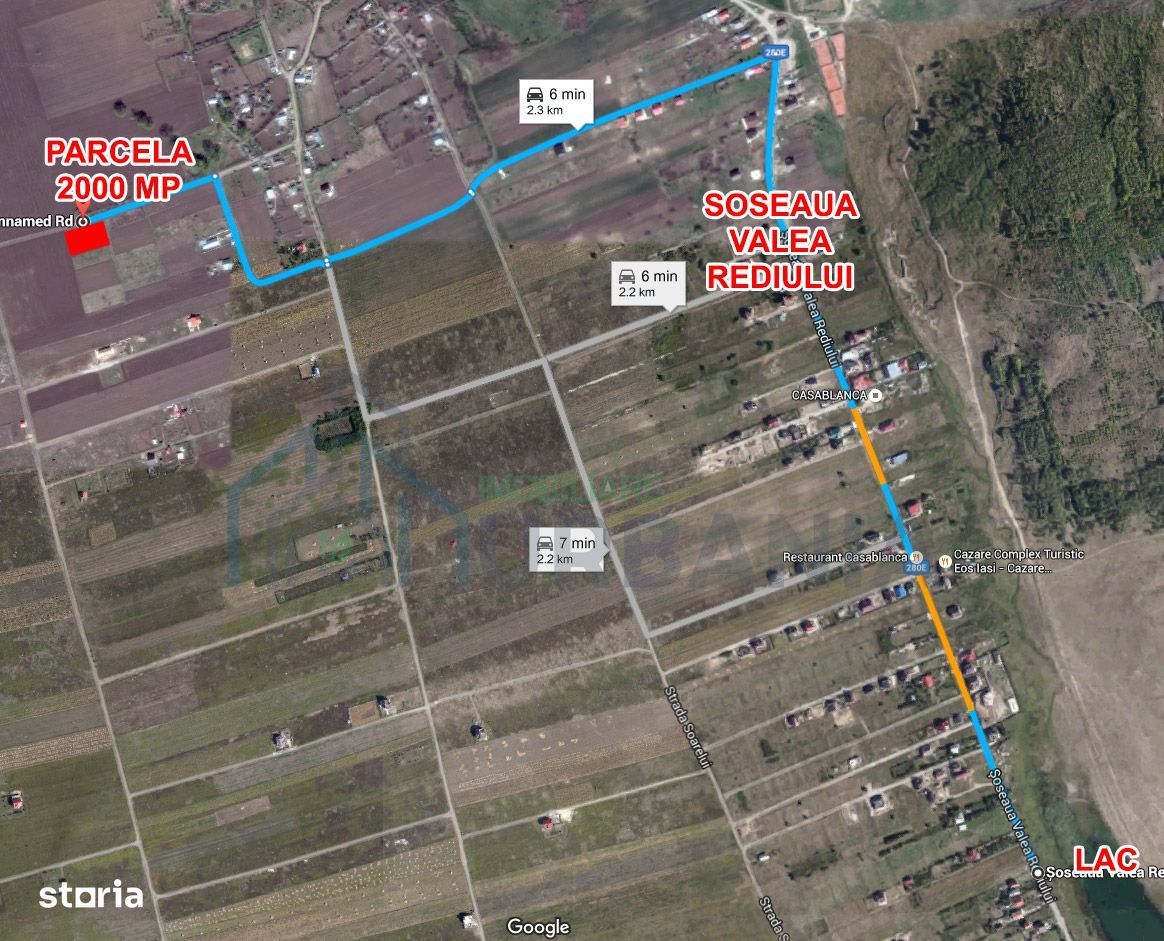 Teren 2079mp 70 E/mp - 4 parcele Rediu/Valea Lupului, platou Beldiman - Poză 1