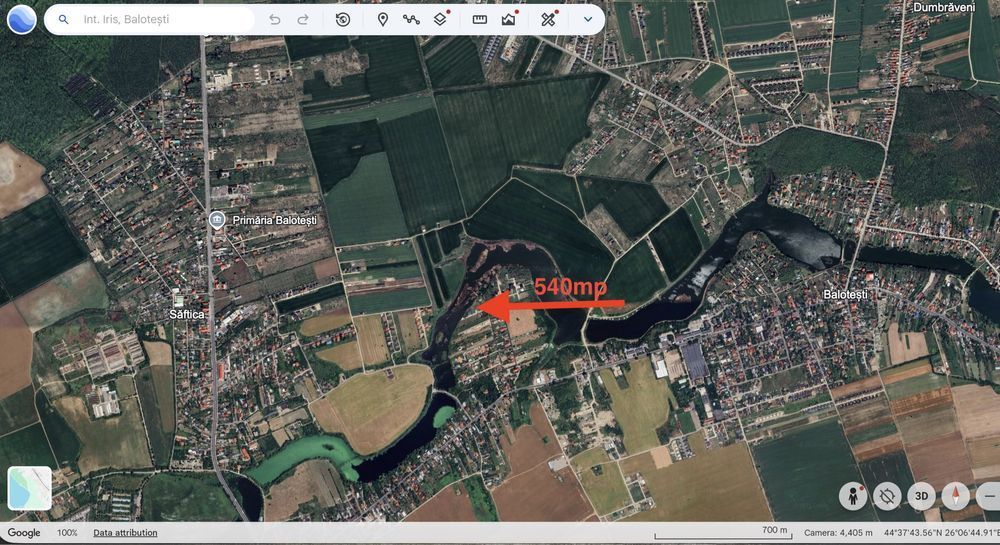 Teren intravilan 540mp  Balotesti Lac - Poză 1