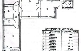 Apartament 4 camere, 96 mp, modern și luminos – Vitan - Schiță 9