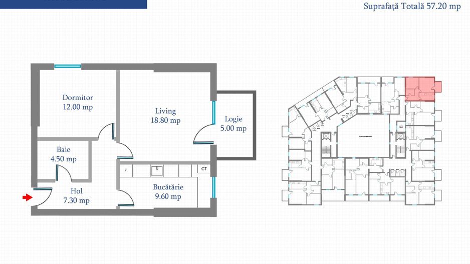 Apartament 2 Camere | 57.2 mp | Bloc Nou | Metrou Pacii / Preciziei | Militari - Poză 8