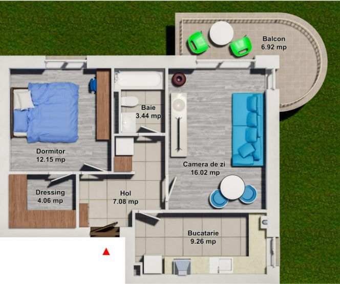 Apartament 2 camere de vanzare - Poză 1