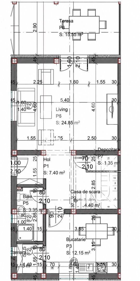 Duplex Nou 110 mp -teren 250 mp- pivnita- Cartierul Arhitecților-Bazinul de Apă - Schiță 15