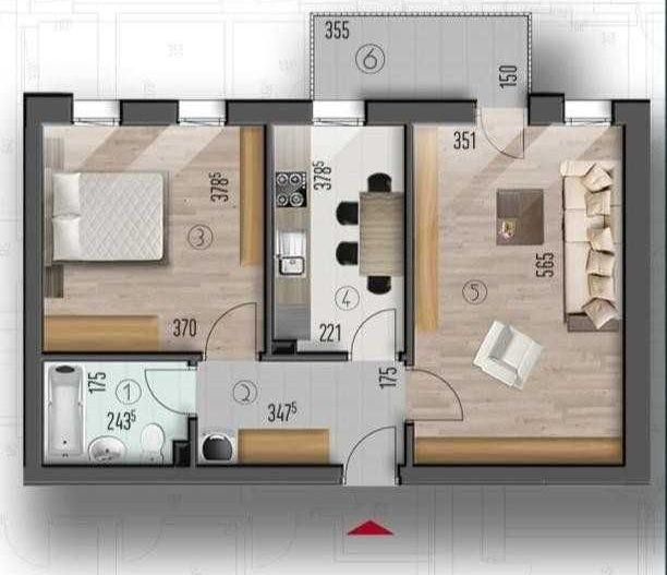 Apartament 2 camere. Decomandat. Loc de parcare. Bld. Metalurgiei. - Poză 8