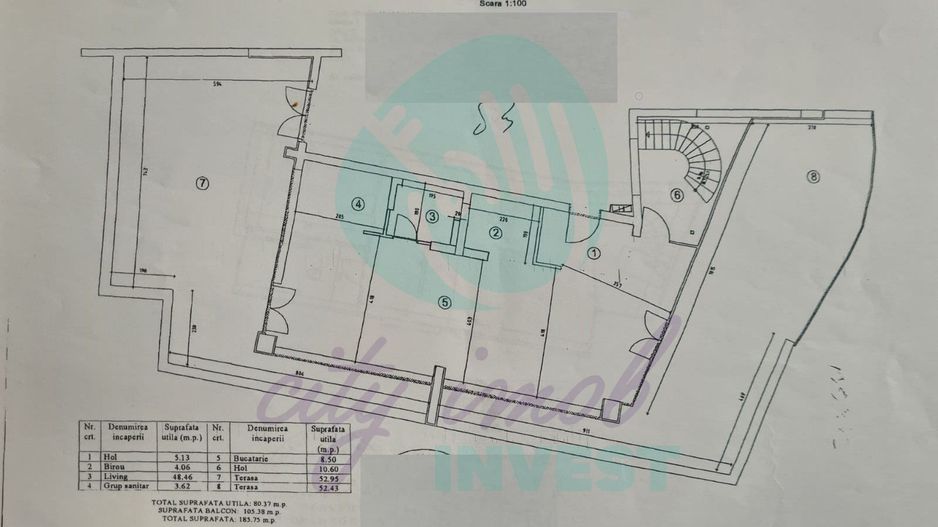 Penthouse Unic cu Terase de 100 mp - Poză 6