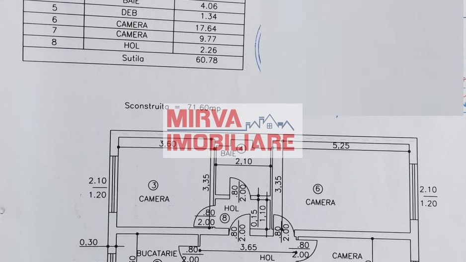 Apartament 3 camere, decomandat, parter, zona Republicii - Schiță 21
