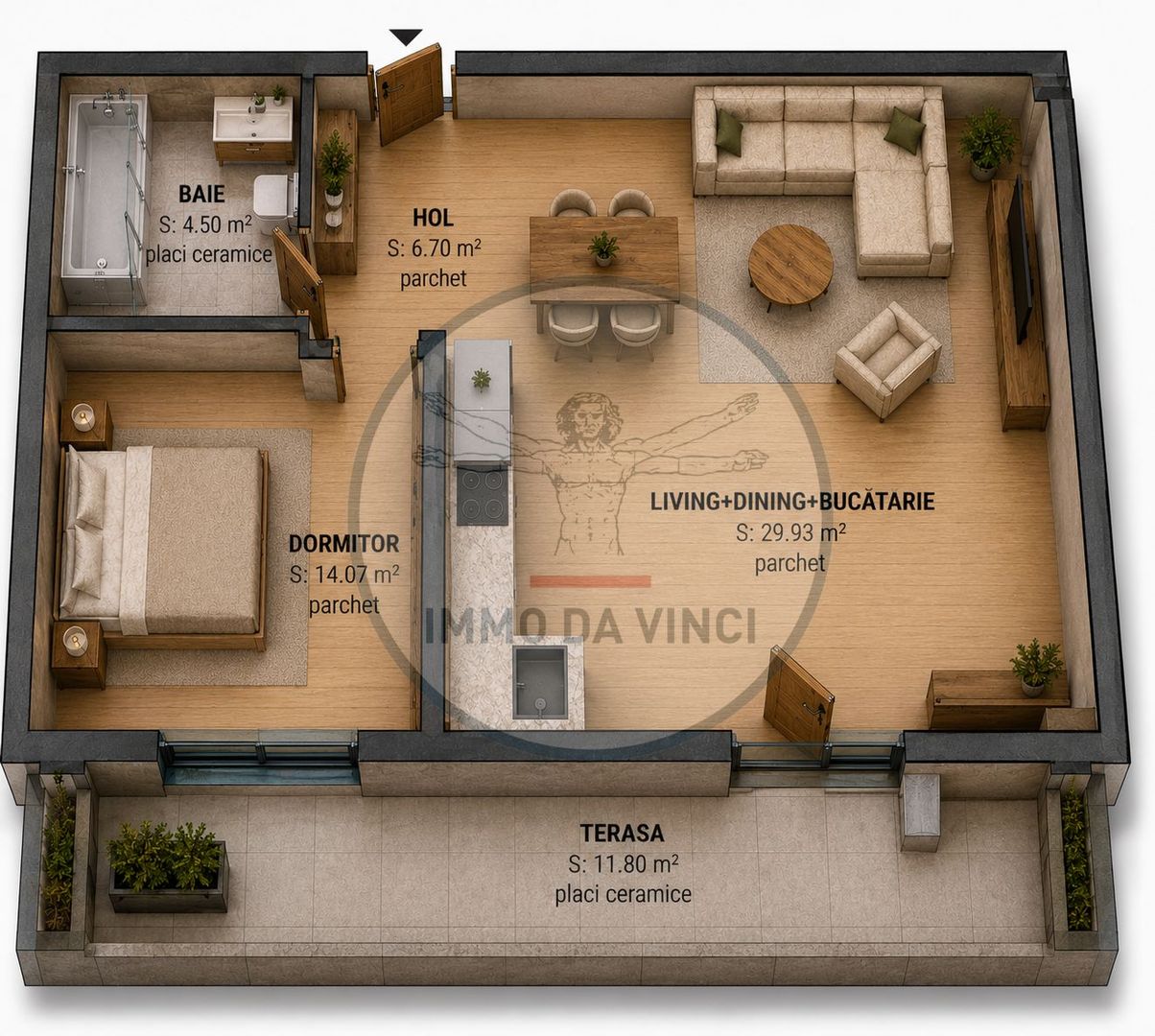 Apartamente cu 1-2-3-4 camere, parcare | Bloc Nou Traian Vuia Pod IRA - Poză 6