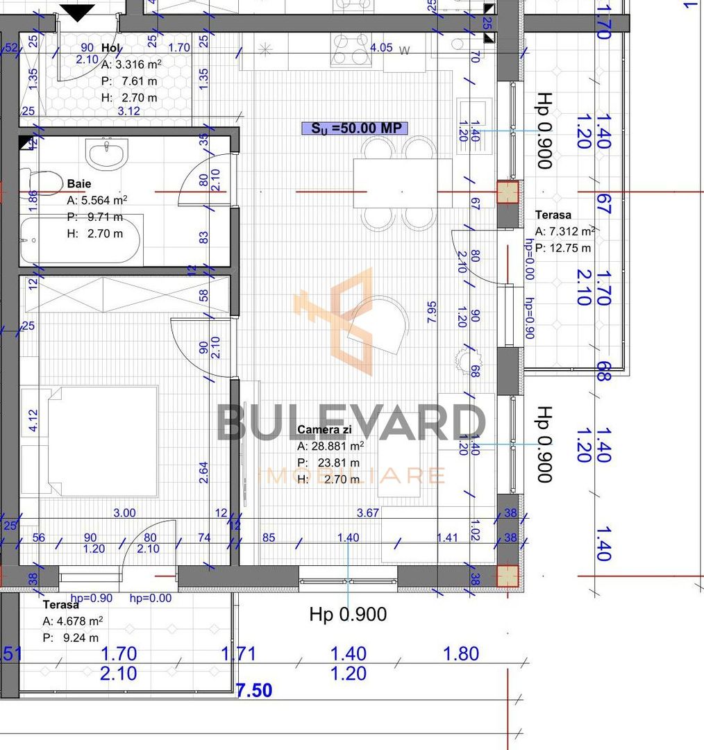 Oportunitate! Apartament cu 2 camere+2 terase! - Poză 2