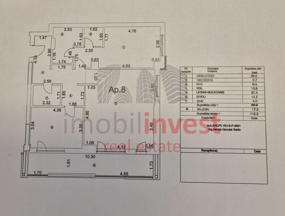 Apartament cu 3 camere de vanzare in 5 Residence Forest Apartments - Schiță 36