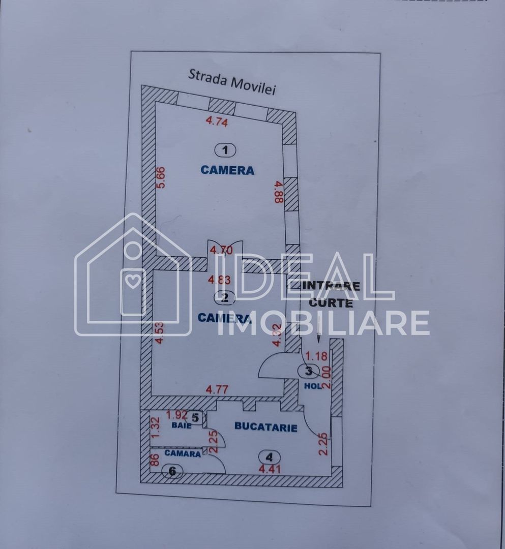 Casa cu 2 camere si pivnita mare, zona Ultracentrala - Schiță 10