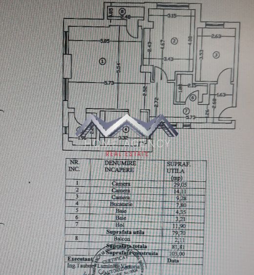 Apartament 3 camere Parc Bazilescu bloc boutique - Schiță 18