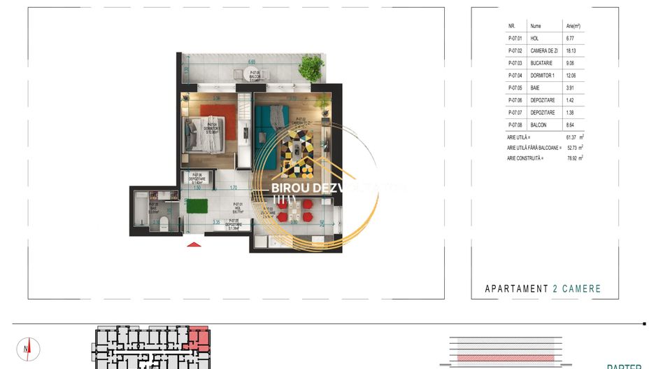 Decomandat parcare bonus finisaje moderne titan pallady metrou Teclu - Schiță 6