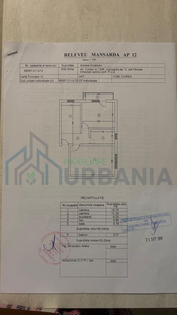 Apartament 2 camere decomandat cu mansarda locuibila, zona Hlincea, bloc 2017 - Poză 4