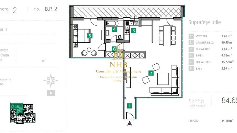 Aparatmente de 2 camere 84 mp, metrou Starulesti - Comision 0% - Poză 17