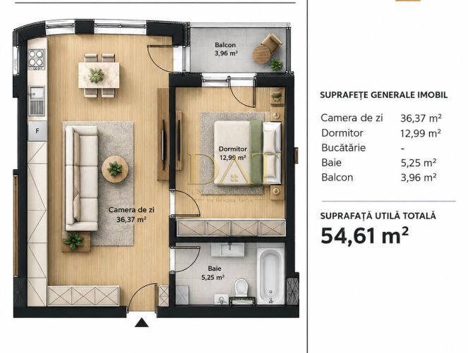 Apartament 2 camere | semifinisat | BLOC NOU | Zona Sopor - Poză 2