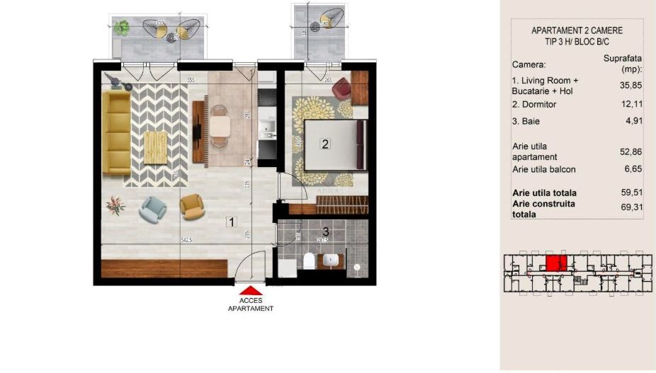 Apartament 2 camere Băneasa-Sisesti - Poză 4