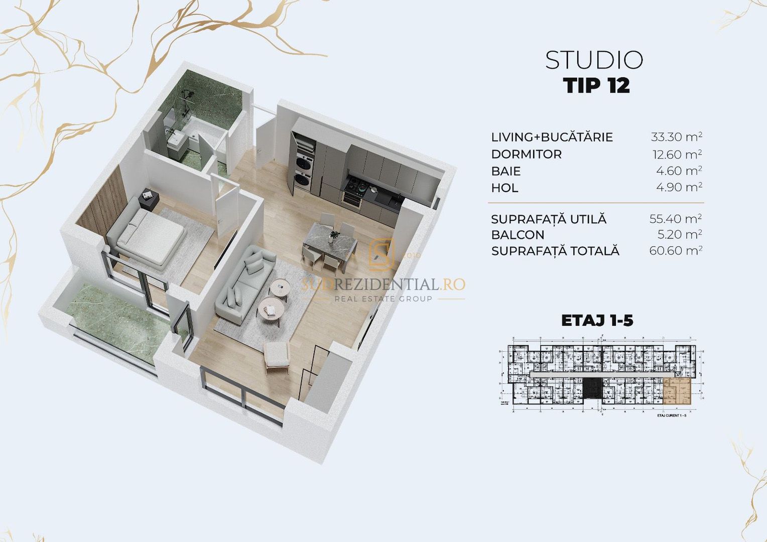 Apartament modern compartimentat, studio, metrou Berceni, Comision 0 - Schiță 6