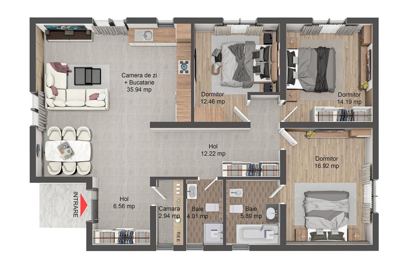 Casa individuala finalizata intabulata Sanpetru zona Primaverii - Schiță 8