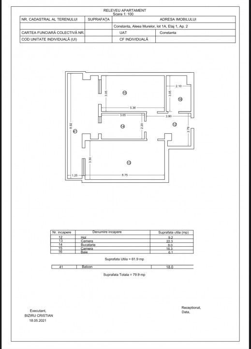 Tomis Nord - Vanzare apartament cu 2 camere decomandate, bloc nou. - Poză 7