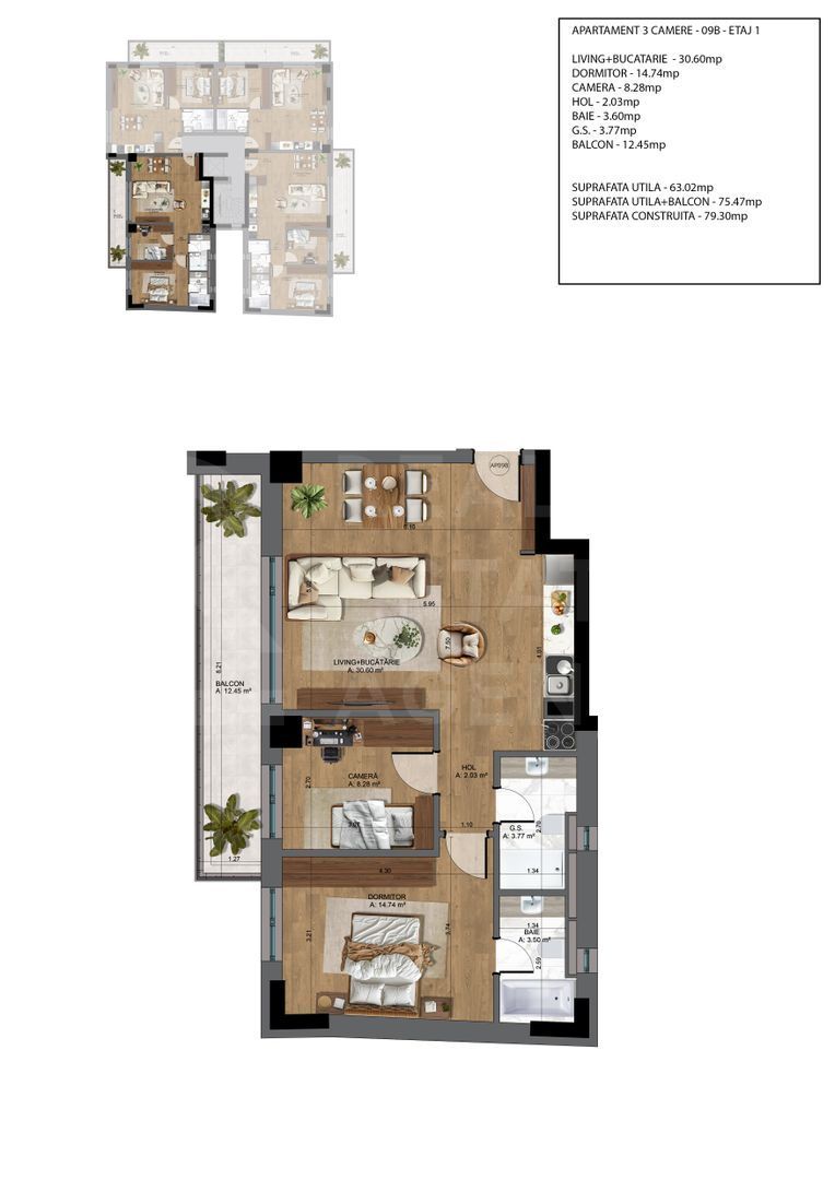 Vânzare, apartament, 3 camere, București - Poză 8