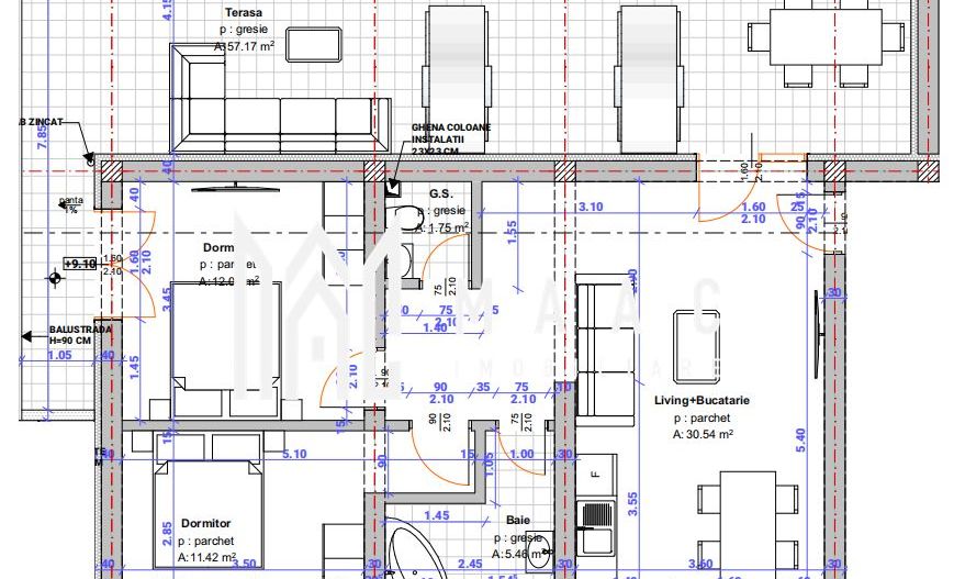 Apartament 3 camere | Etaj retras | Terasa 57 mp - Poză 1