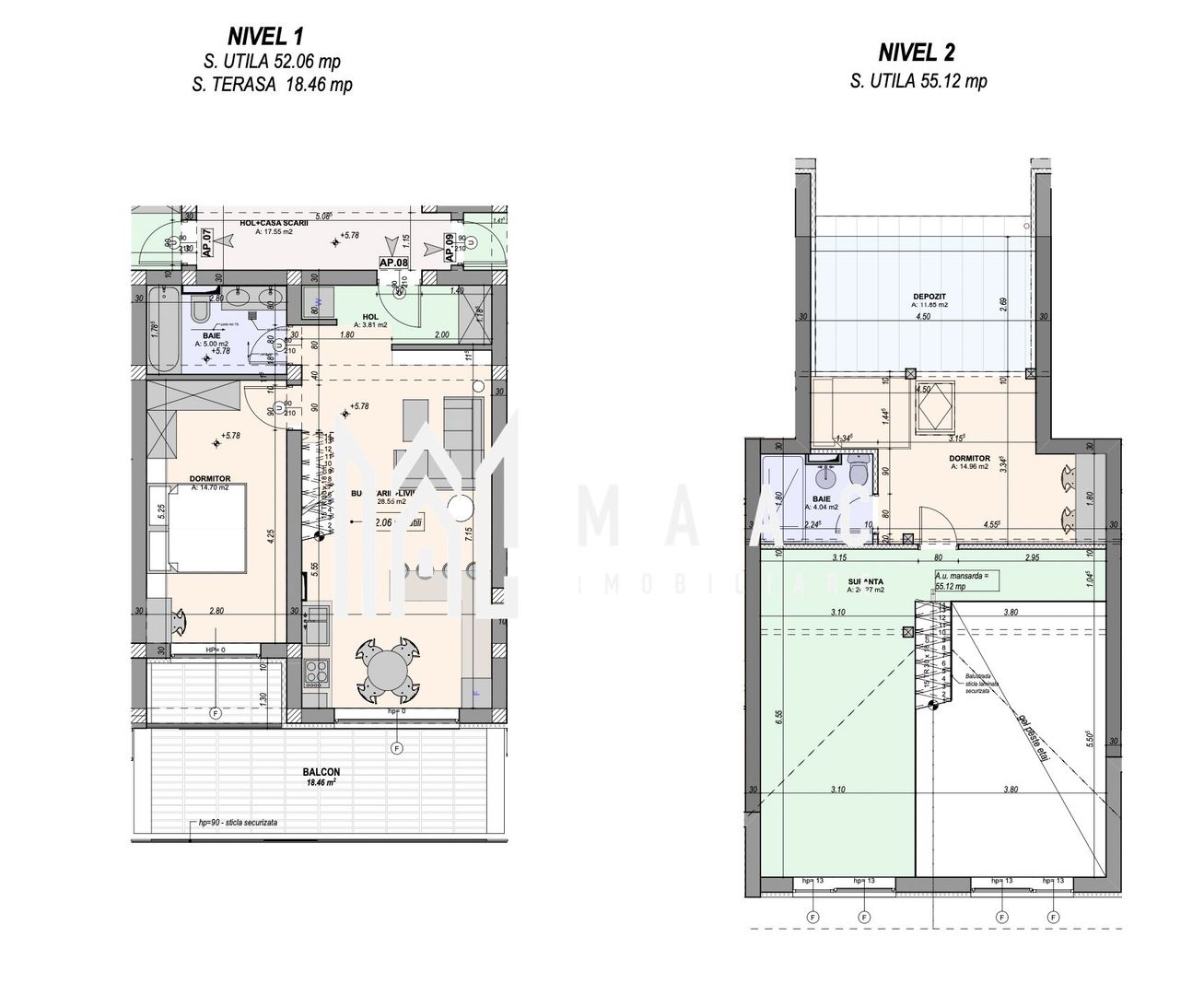 Penthouse pe 2 niveluri I PREDARE LA CHEIE I 0% Comision - Poză 19