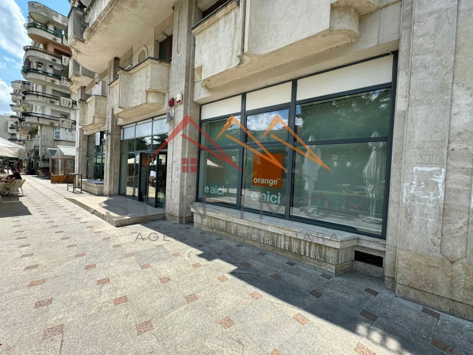 Spatiu comercial, ultracentral, compartimentat, 117m2, 19ml vitrina,CT - Poză 2