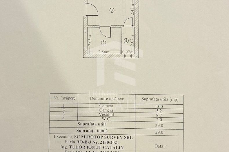 VATRA LUMINOASA -Agricultori | Cladire 1900mp din 2001 | Teren 1030mp - Schiță 12