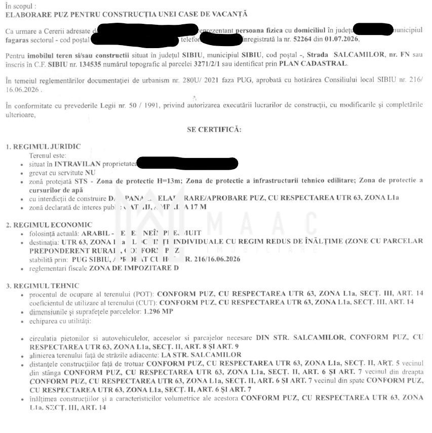 Teren intravilan 1296mp | Sibiu, Gușterița| - Poză 4