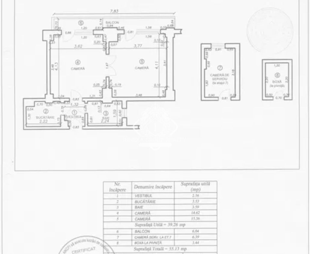 Apartament 2 camere, etaj 5, in zona Vasile Lascar-Armeneasca - Schiță 9
