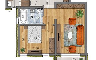 Apartament 2 Camere Decomandat Predare Decembrie - Poză 1