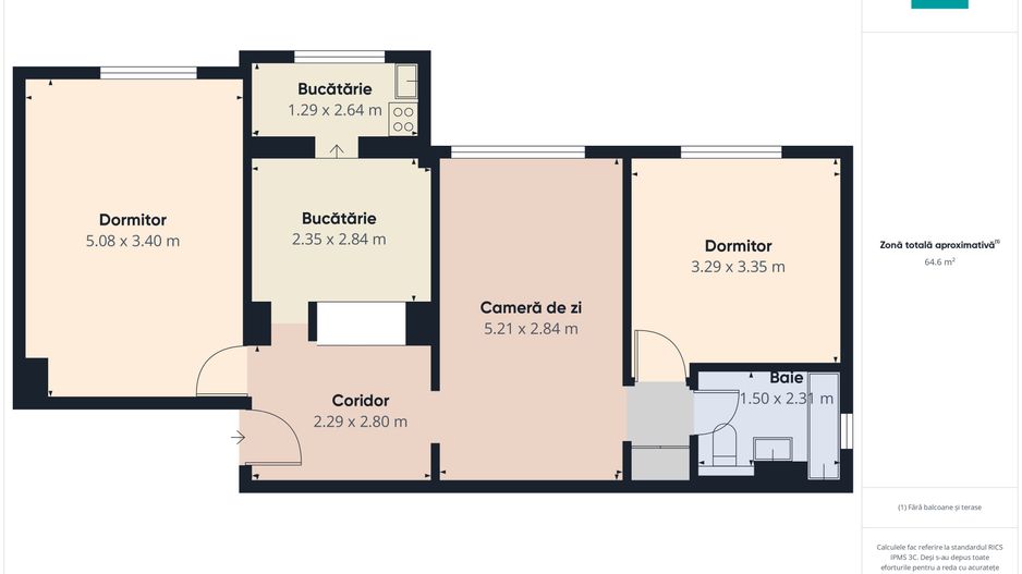 Apartament 3 camere în zona Alfa, Arad - Poză 8