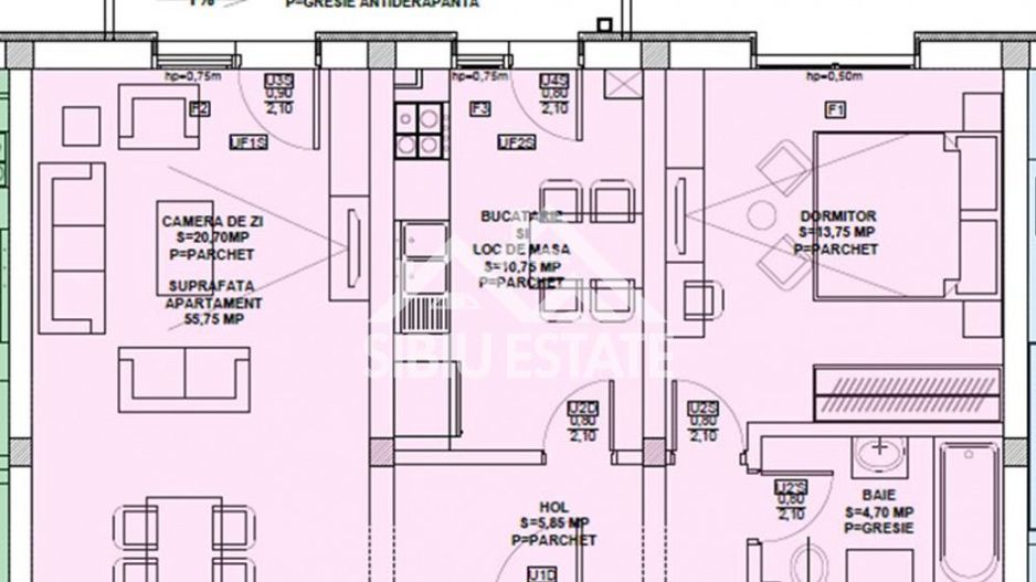 Apartament 2 camere decomandat, Selimbar, Doamna Stanca - Poză 5