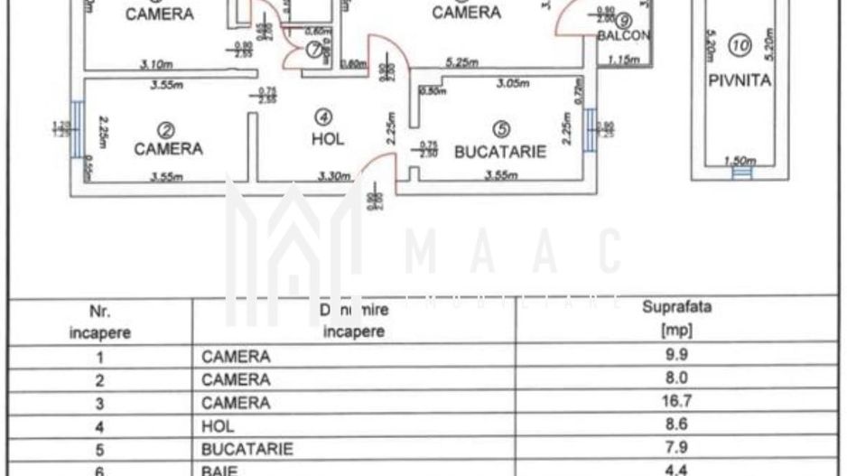 Apartament 3 camere I Valea Aurie I 2 Balcoane I Pivniță - Poză 2