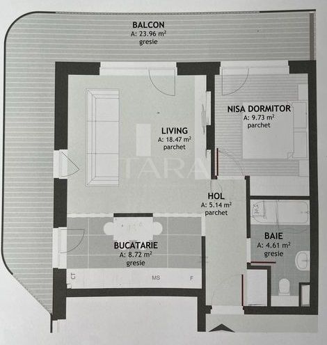 Apartament cu 2 camere de vanzare in Floresti - Poză 1