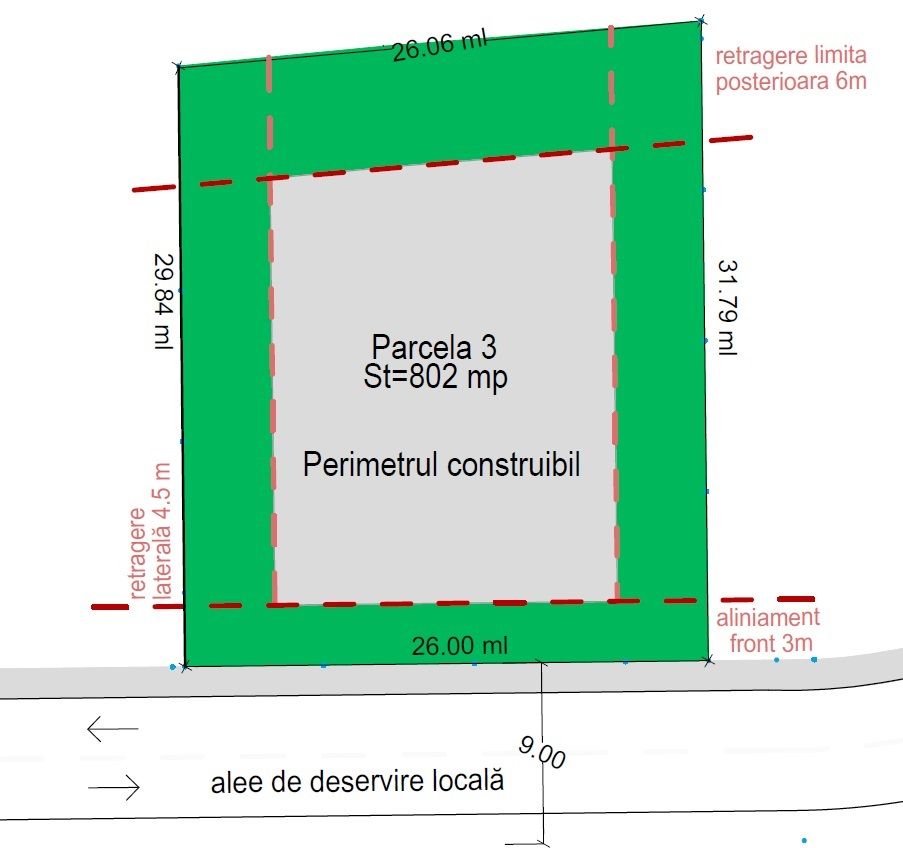 Teren de vanzare in Faget | 802 mp | str. Liviu Rusu - parcela optima - Poză 3