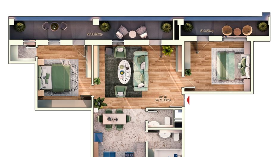 Apartament 3 camere | Str Dorobantilor | Comision 0% - Poză 9