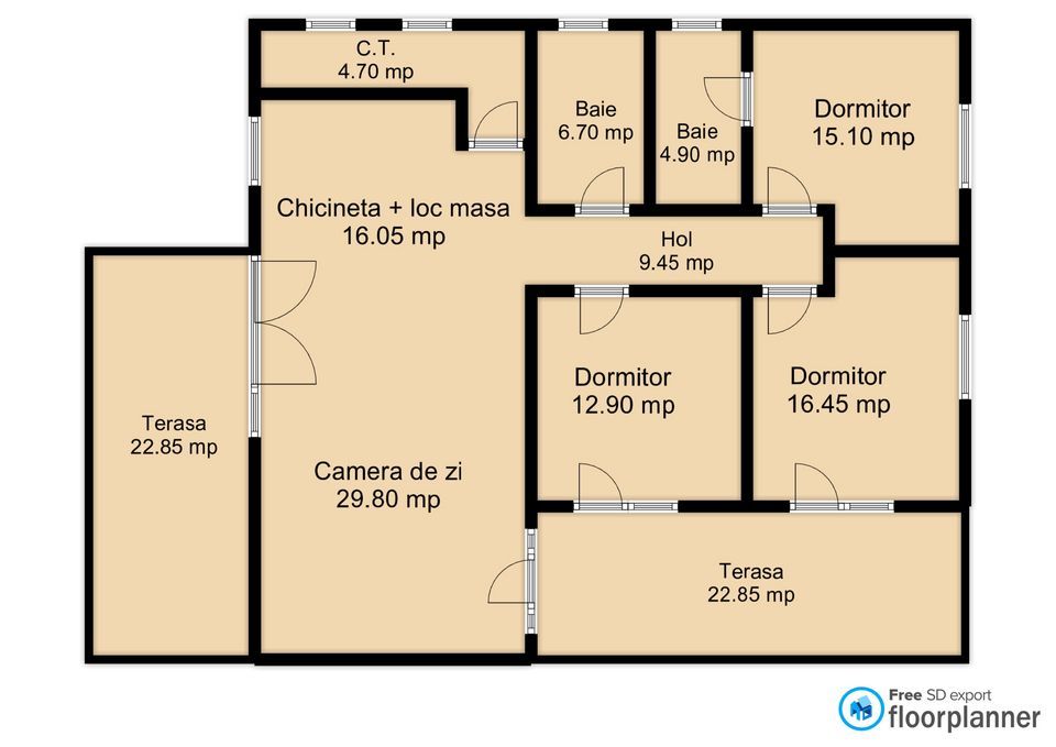 Casă modernă pe parter Bod | Teren 505 mp - Schiță 32