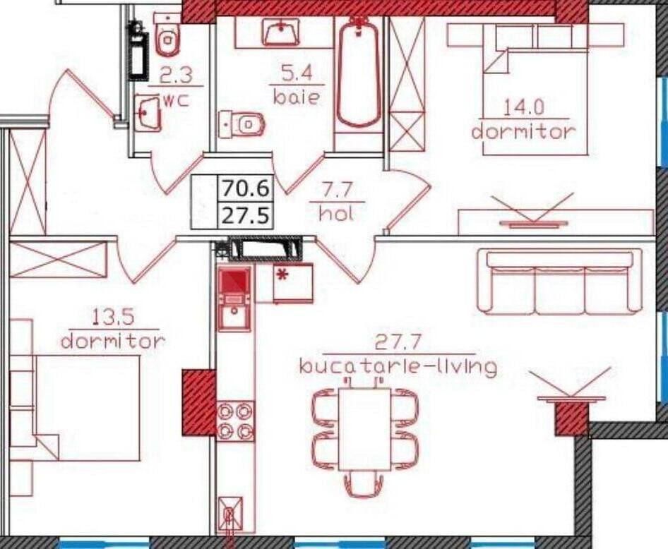 Vânzare, apratament, 2 camere, strada Bucovina, Ciocana - Poză 3