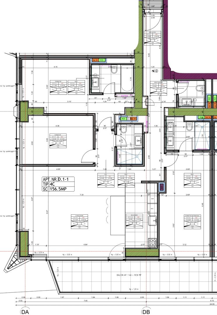 Apartament 4 camere - One Lake Club - Schiță 3