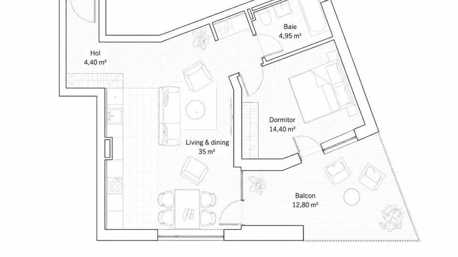 Apartament 2 camere 58,75 mp, complet mobilat si utilat | Mehala | Comision 0% - Schiță 19