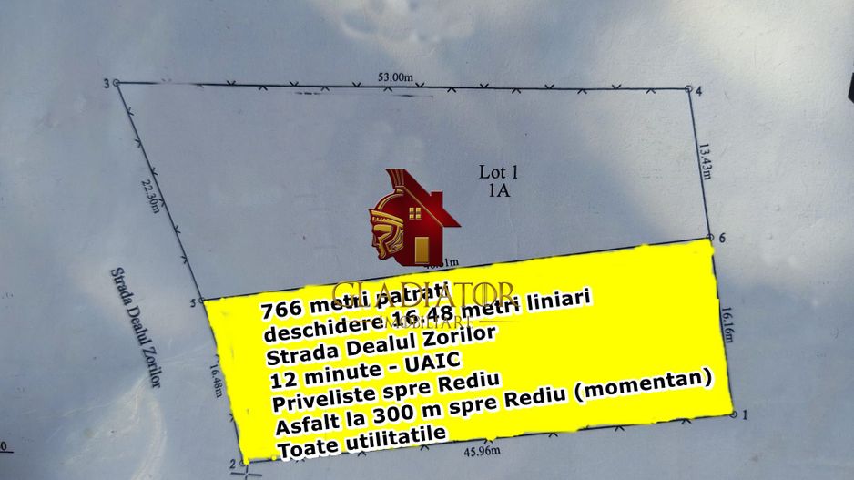 Teren Copou Viticultori - Strada Dealul Zorilor, pozitionare excelenta - Poză 1