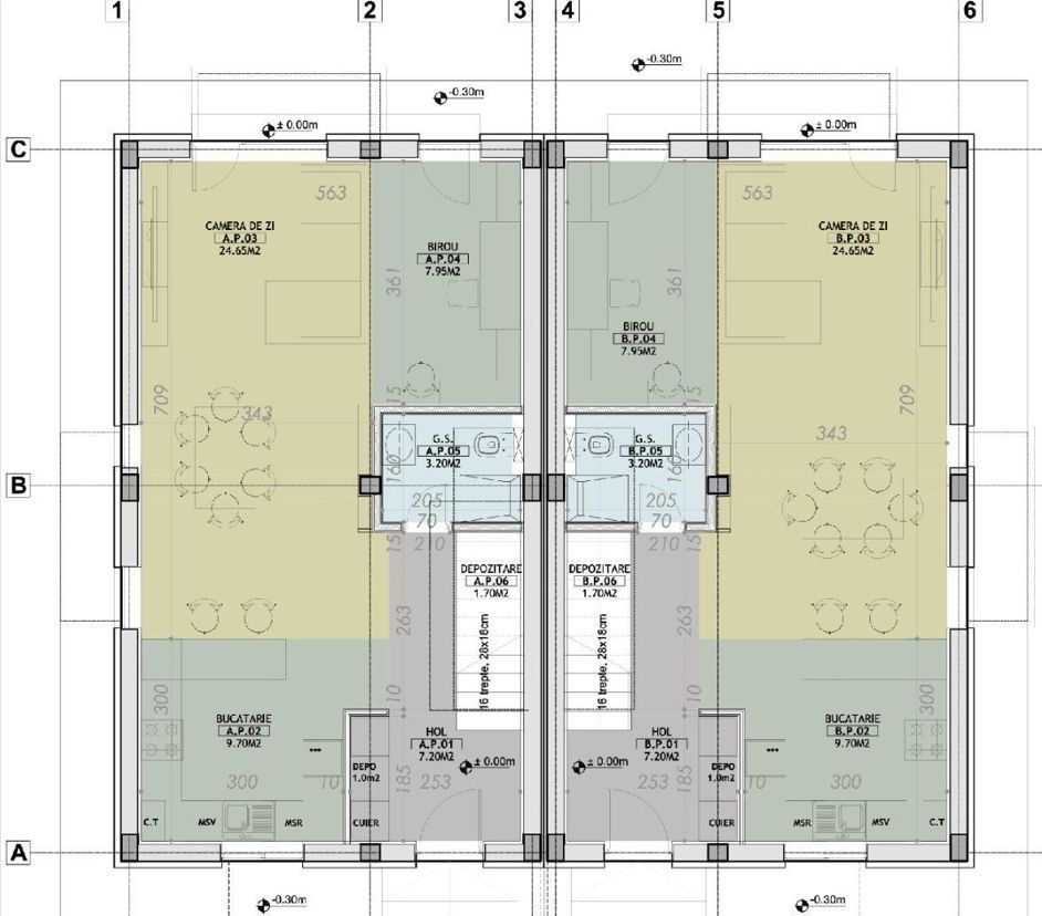 VILA 4 CAMERE TUNARI| PERETI INDIVIDUALI -TOATE UTILITATILE - Schiță 25